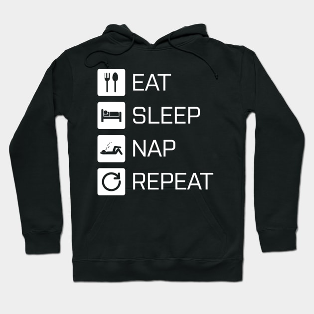 Eat Sleep Nap Repeat - white Hoodie by NVDesigns